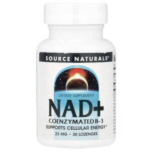 NAD+ Vitamina B3 Coenzimada 30 Pastilhas - Source Naturals
