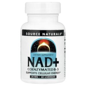 NAD+ Vitamina B3 Coenzimada 60 Pastilhas - Source Naturals