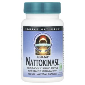Nattokinase 100 mg 60 Cápsulas Veganas - Source Naturals