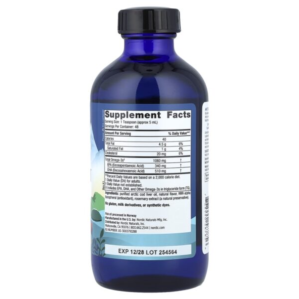 Nordic Naturals - Óleo de Fígado de Bacalhau Ártico Arctic Cod Liver Oil Limão 237 ml