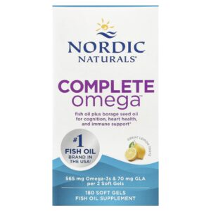 Nordic Naturals - Suplemento de Ômega 3-6-9 Complete Omega Limão 180 Softgels