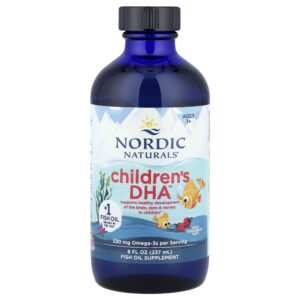 Nordic Naturals - Suplemento de Ômega-3 Infantil Children's DHA Sabor Morango 237 ml