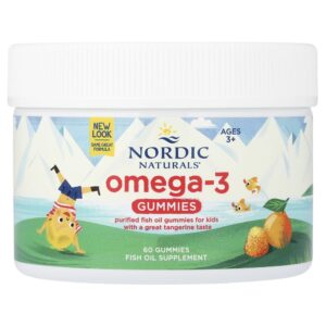 Nordic Naturals - Suplemento de Ômega-3 Infantil em Gomas Sabor Tangerina 60 Gomas