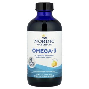 Nordic Naturals - Suplemento de Ômega-3 Líquido Sabor Limão 1560 mg 237 ml
