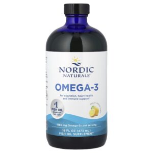 Nordic Naturals - Suplemento de Ômega-3 Líquido Sabor Limão 1560 mg 473 ml