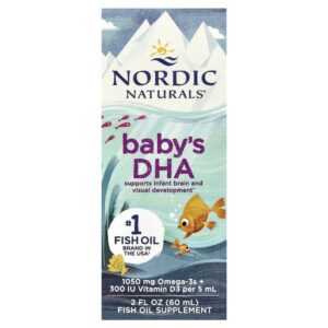 Nordic Naturals - Suplemento de Ômega-3 para Bebês Baby's DHA com Vitamina D3 60 ml