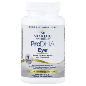 Nordic Naturals - Suplemento de Ômega-3 para Saúde Ocular ProDHA Olhos 60 Softgels