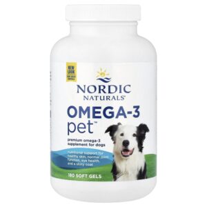 Nordic Naturals - Suplemento de Ômega-3 Pet para Cães 180 Softgels