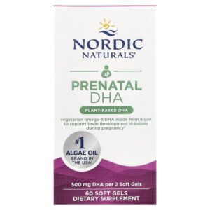 Nordic Naturals - Suplemento de Ômega-3 Pré-Natal Prenatal DHA 60 Softgels