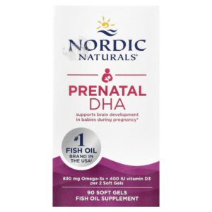 Nordic Naturals - Suplemento de Ômega-3 Pré-Natal Prenatal DHA 90 Softgels