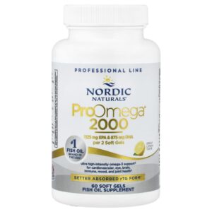 Nordic Naturals - Suplemento de Ômega-3 Profissional ProOmega 2000 Limão 60 Softgels