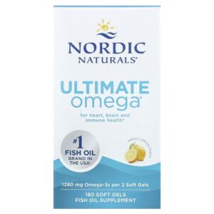 Nordic Naturals - Suplemento de Ômega-3 Ultimate Omega Sabor Limão 180 Softgels