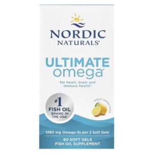 Nordic Naturals - Suplemento de Ômega-3 Ultimate Omega Sabor Limão 60 Softgels