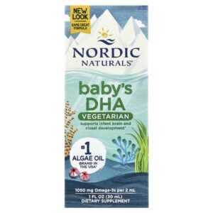 Nordic Naturals - Suplemento de Ômega-3 Vegetal Infantil Baby's Vegetarian DHA 30 ml