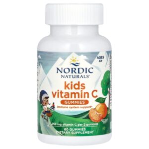 Nordic Naturals - Suplemento de Vitamina C Infantil 125 mg Tangerina Azedinha 60 Gomas