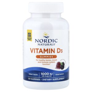 Nordic Naturals - Suplemento de Vitamina D3 1000 UI Frutos Silvestres 120 Gomas