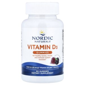 Nordic Naturals - Suplemento de Vitamina D3 1000 UI Frutos Silvestres 60 Gomas