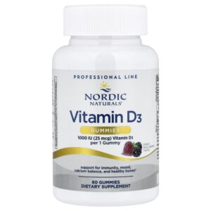 Nordic Naturals - Suplemento de Vitamina D3 1000 UI Frutos Silvestres 60 Gomas