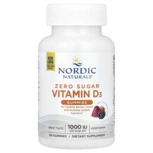 Nordic Naturals - Suplemento de Vitamina D3 1000 UI Sport Frutos Silvestres 60 Gomas
