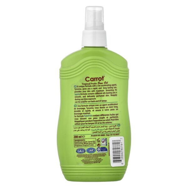 Óleo Acelerador de Bronzeamento Frutas Tropicais 200 ml - Carrot Sun
