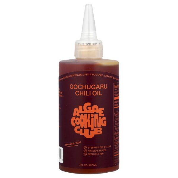 Óleo Culinário de Algas Infusionado com Pimenta Gochugaru 207 ml - Algae Cooking Club