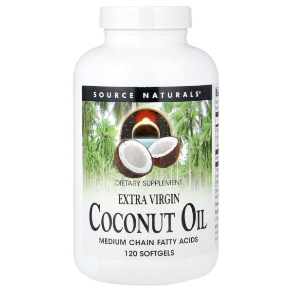 Óleo de Coco Extravirgem 120 Softgels - Source Naturals