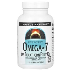 Óleo de Espinheiro Marítimo Ômega-7 500 mg 120 Softgels Veganas - Source Naturals