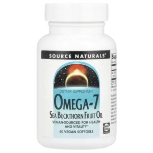 Óleo de Espinheiro Marítimo Ômega-7 60 Softgels Veganas - Source Naturals