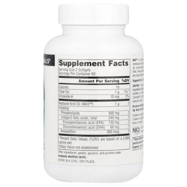 Óleo de Krill NKO Neptune 500 mg 120 Softgels - Source Naturals