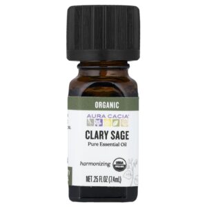 Óleo Essencial Puro Orgânico de Sálvia Sclarea 7.4 ml - Aura Cacia