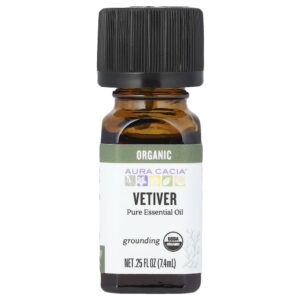 Óleo Essencial Puro Orgânico de Vetiver 7.4 ml - Aura Cacia