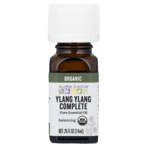 Óleo Essencial Puro Orgânico de Ylang Ylang Completo 7.4 ml - Aura Cacia