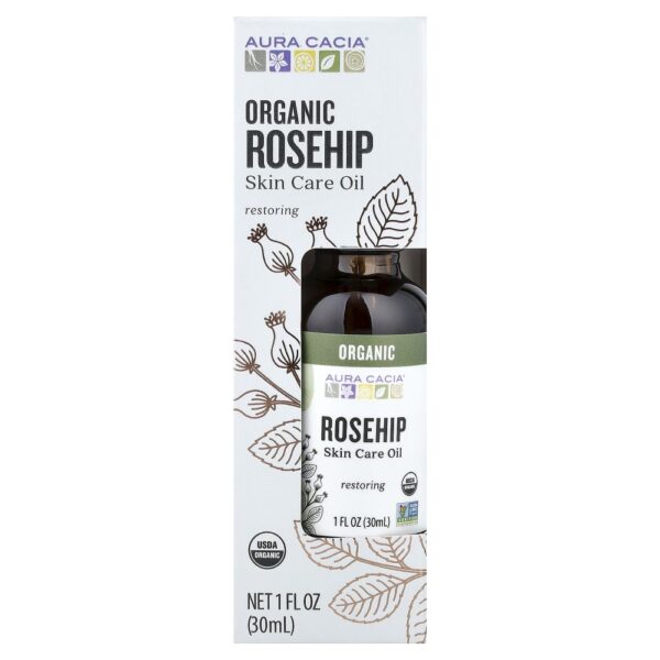 Óleo Vegetal para Cuidados com a Pele Rosa Mosqueta Orgânica 30 ml - Aura Cacia