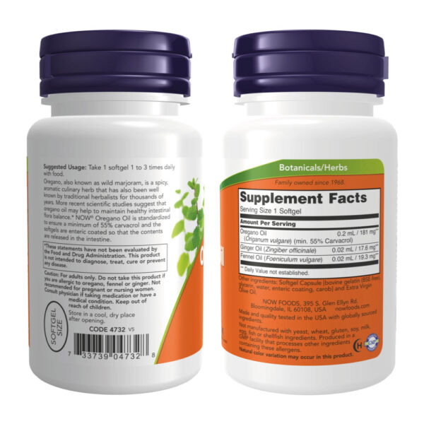 Óleo de Orégano 90 Softgels - Now Foods