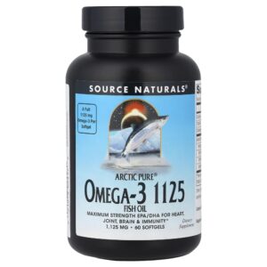 Ômega-3 Arctic Pure Óleo de Peixe 1125 mg 60 Softgels - Source Naturals