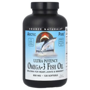 Ômega-3 Arctic Pure Ultrapotência 850 mg 120 Softgels - Source Naturals