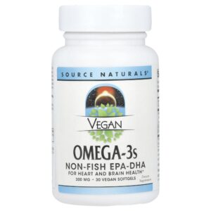 Ômega-3 Vegano EPA e DHA 300 mg 30 Softgels Veganas - Source Naturals