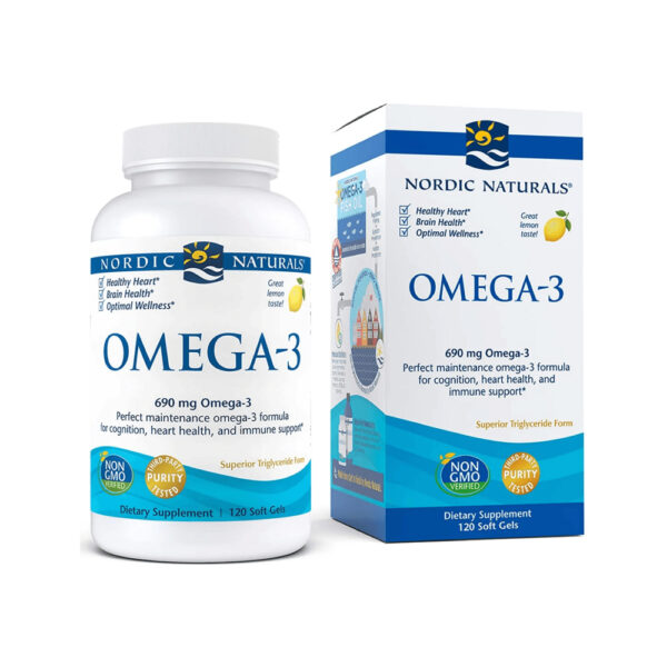Omega 3 690mg Sabor Limão 60 Cápsulas - Nordic Naturals