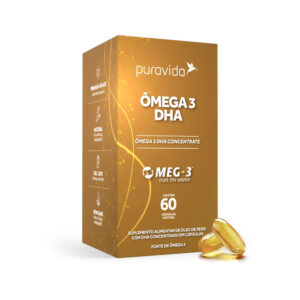 Ômega 3 DHA MEG-3 60 Cápsulas - Puravida