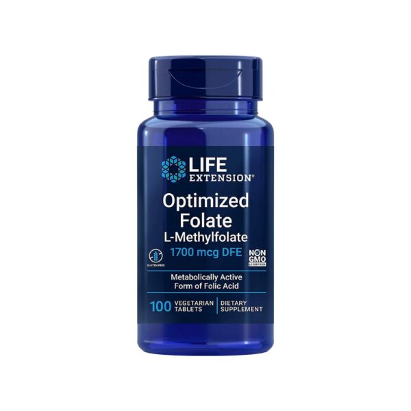 Optimized Folate (L-Metilfolato) 1700mcg 100 Tabletes - Life Extension
