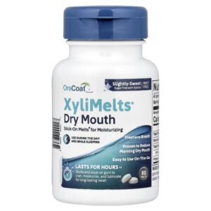 OraCoat - Discos Adesivos Orais para Boca Seca XyliMelts Ligeiramente Doce 80 Unidades