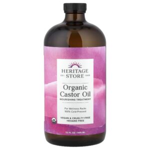 Organic Castor Oil Óleo de Rícino Orgânico 946 ml - Heritage Store