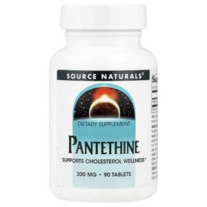 Pantetina Vitamina B5 Ativa 300 mg 90 Comprimidos - Source Naturals