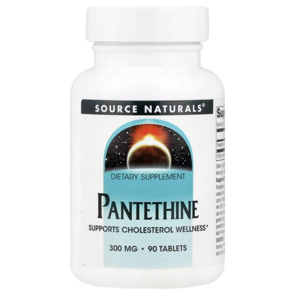 Pantetina Vitamina B5 Ativa 300 mg 90 Comprimidos - Source Naturals