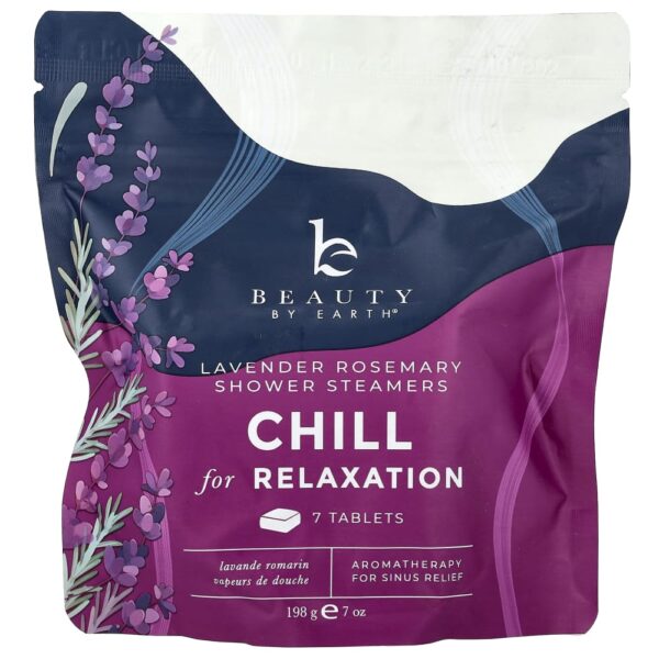Pastilhas para Banho a Vapor Lavanda e Alecrim Chill 7 Unidades 198 g - Beauty By Earth
