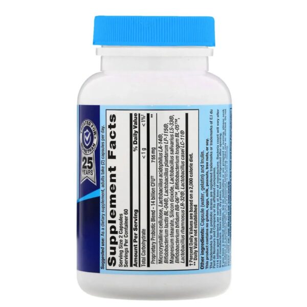 PB8 14 Bilhões (Acidófilo Probiótico) - NUTRITION NOW 120 Cápsulas
