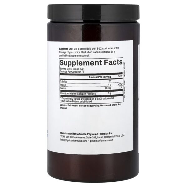 Peptídeos de Colágeno Marinho de Pesca Selvagem em Pó 360 g - Advance Physician Formulas