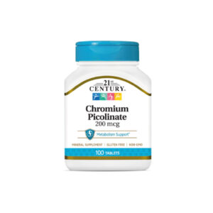 Picolinato de Cromo 200mcg 100 Tabletes - 21st Century