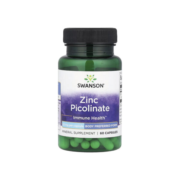 Picolinato de Zinco 22mg 60 Cápsulas - Swanson