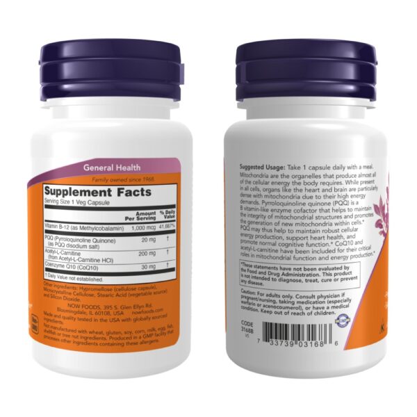 PQQ Energy 30 Cápsulas - Now Foods